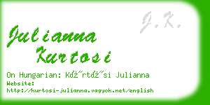 julianna kurtosi business card